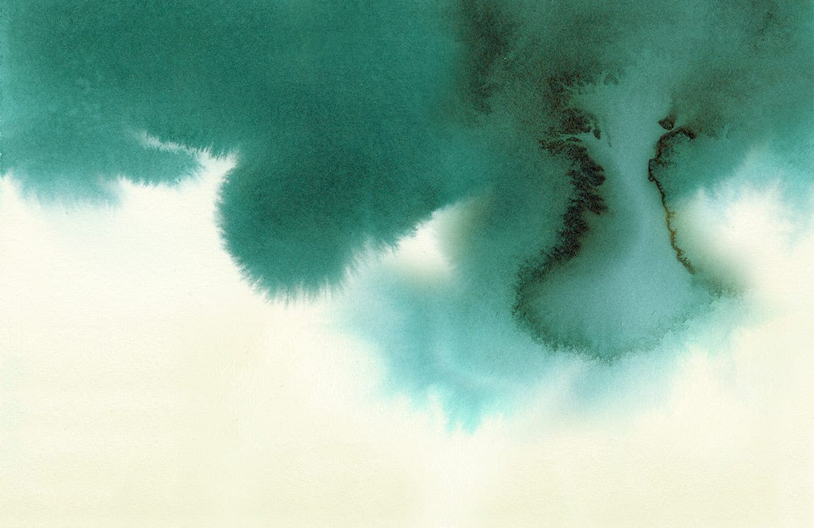 Emerald Watercolour Art Abstract Green Mural Wallpaper Modern Design