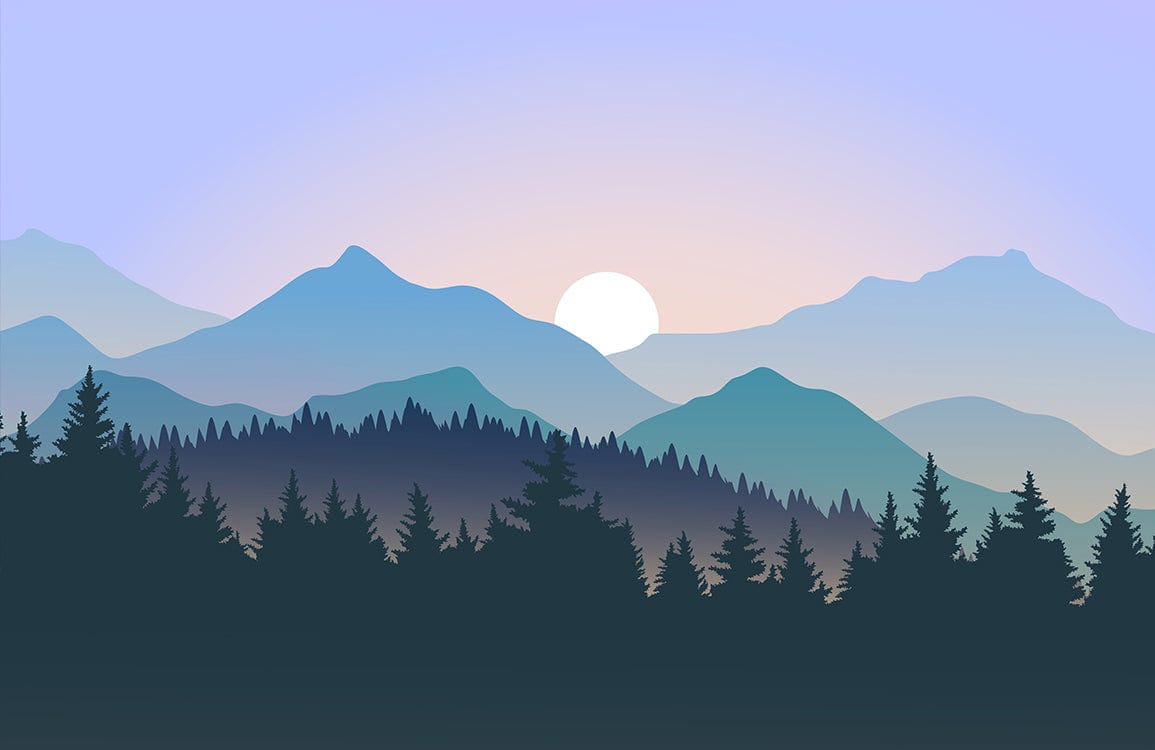 Ombre Sunset Wallpaper Mural