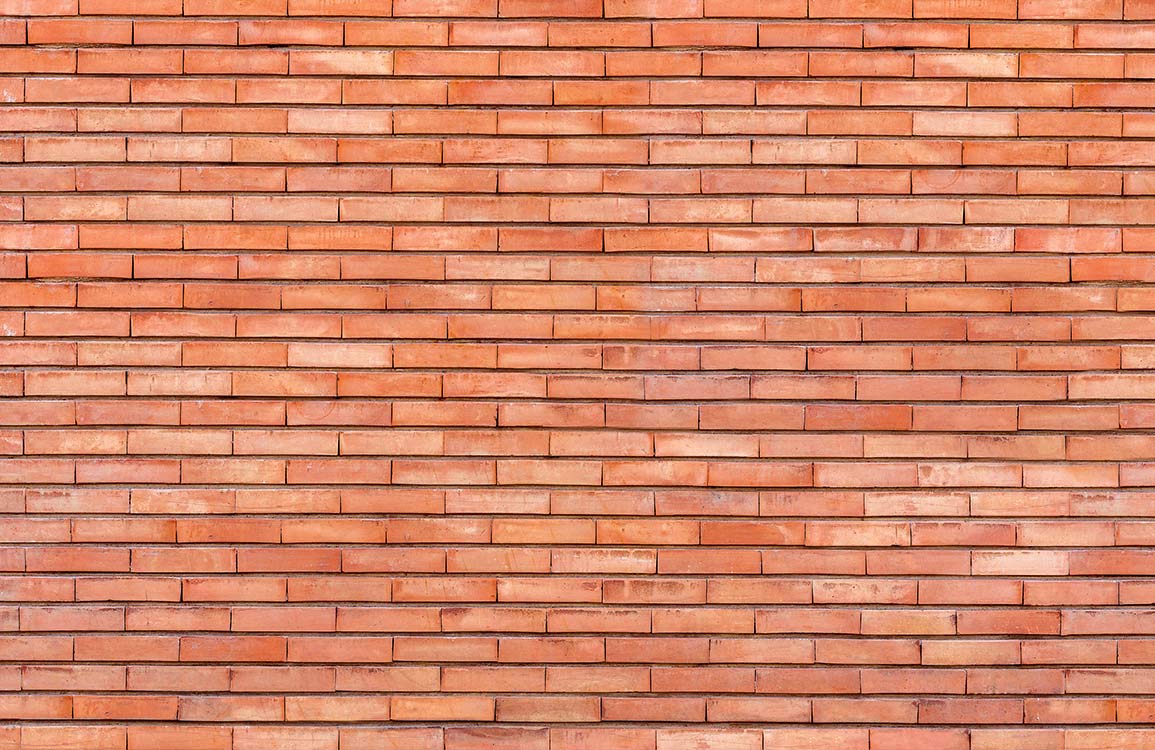Rustic Terracotta Brick Wall Texture Pattern Wallpaper - Industrial Style Decor