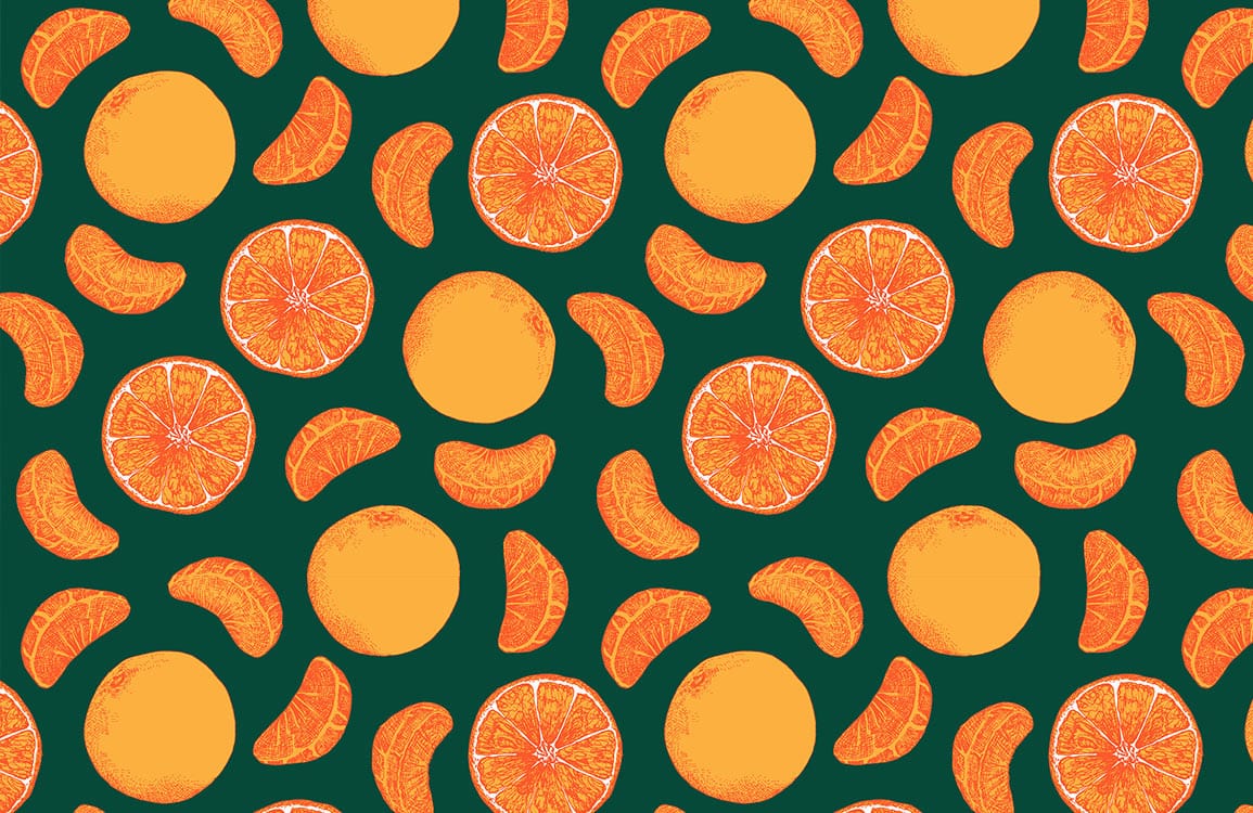 Vibrant Citrus Burst Green Patterned Wallpaper for Modern Interiors