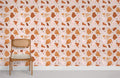 Orange Terrazzo Slice Wallpaper Mural