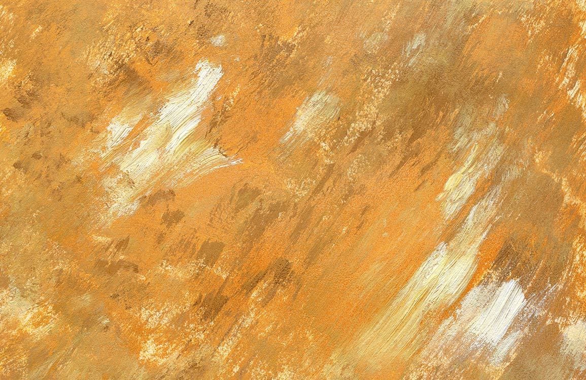 Golden Brushstroke Textured Wallpaper - Warm Earthy Tones for Artistic Flair