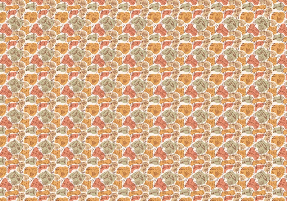 Autumnal Leaf Motif Wallpaper in Warm Earthy Tones for Cosy Spaces