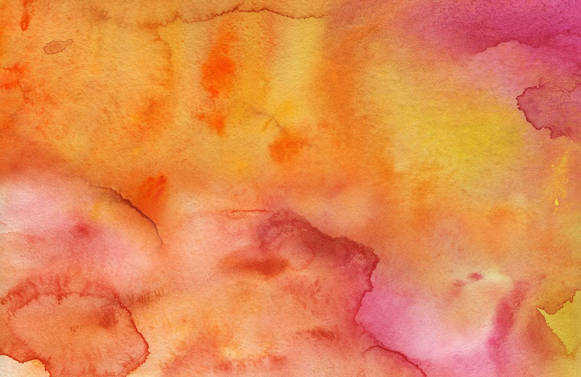 Vibrant Watercolour Blend Mural Wallpaper in Warm Sunset Hues Elegance