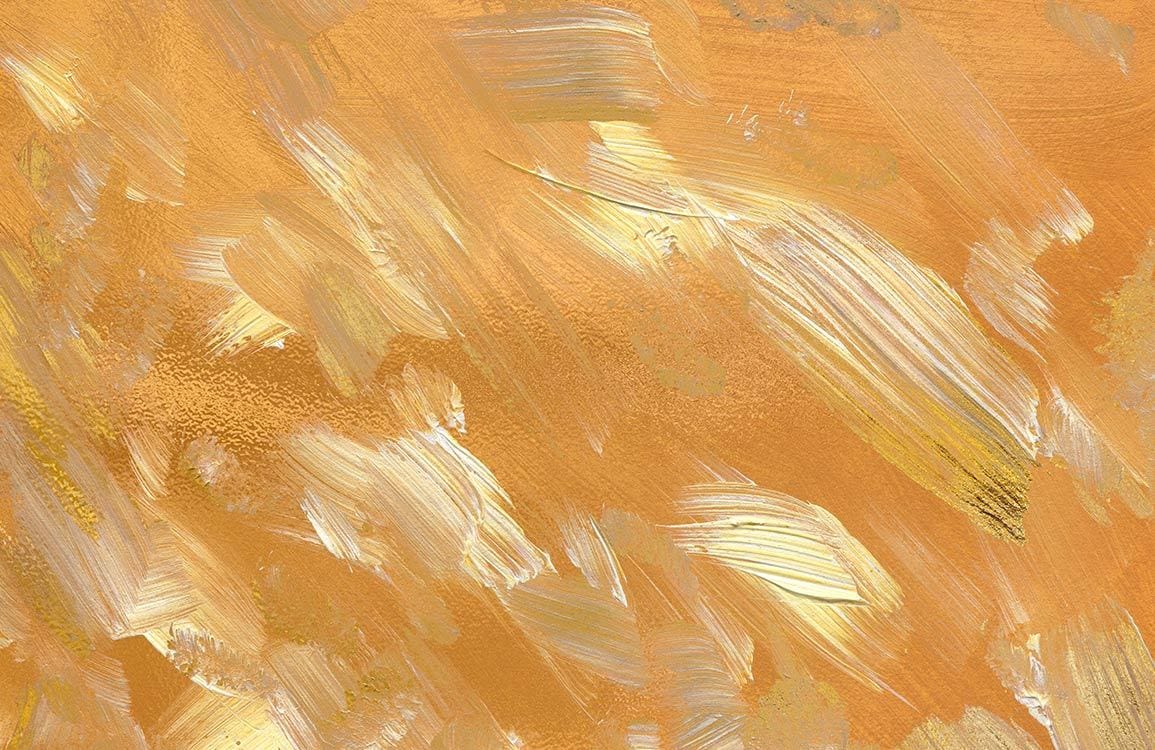 Golden Brushstroke Texture Abstract Mural Wallpaper in Warm Earthy Tones