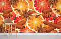 Orange With Cinnamon Wallpaper Mural