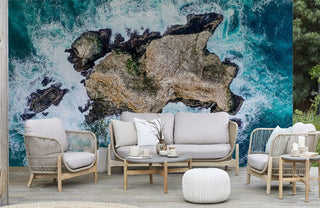 Overlooking Rocks Wallpaper Mural