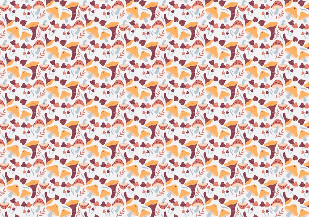 Autumn Forest Foxes Patterned Wallpaper - Whimsical Orange and Brown Design