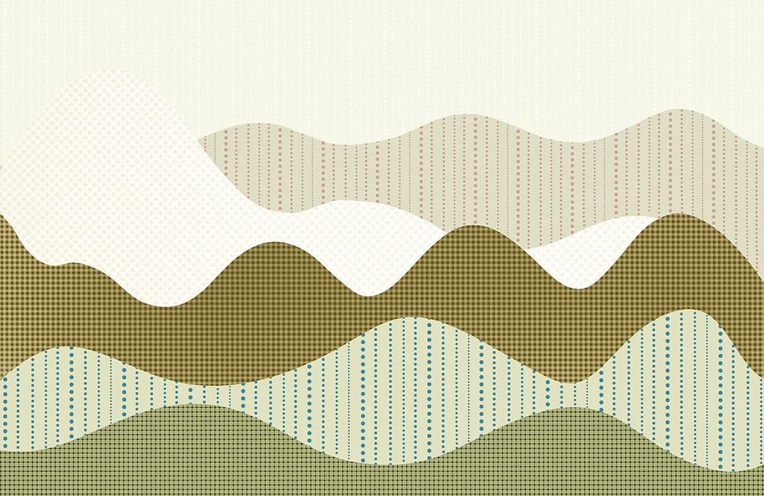Abstract Mountain Landscape Wallpaper with Earthy Tones and Modern Style