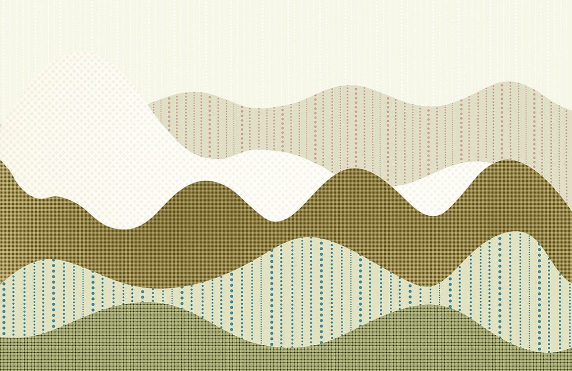 Abstract Mountain Landscape Wallpaper with Earthy Tones and Modern Style