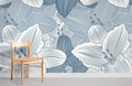 Blue Lily Wallpaper Mural