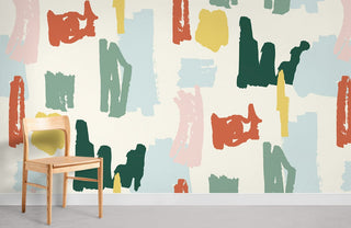 Pastel Scribbling Wallpaper Mural
