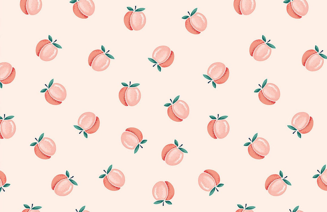 Charming Peach Pattern Wallpaper in Soft Pastel for Stylish Interiors