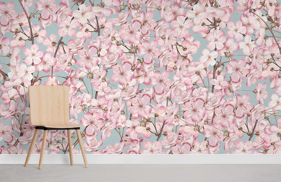 Peach Tree Forest Wallpaper Mural