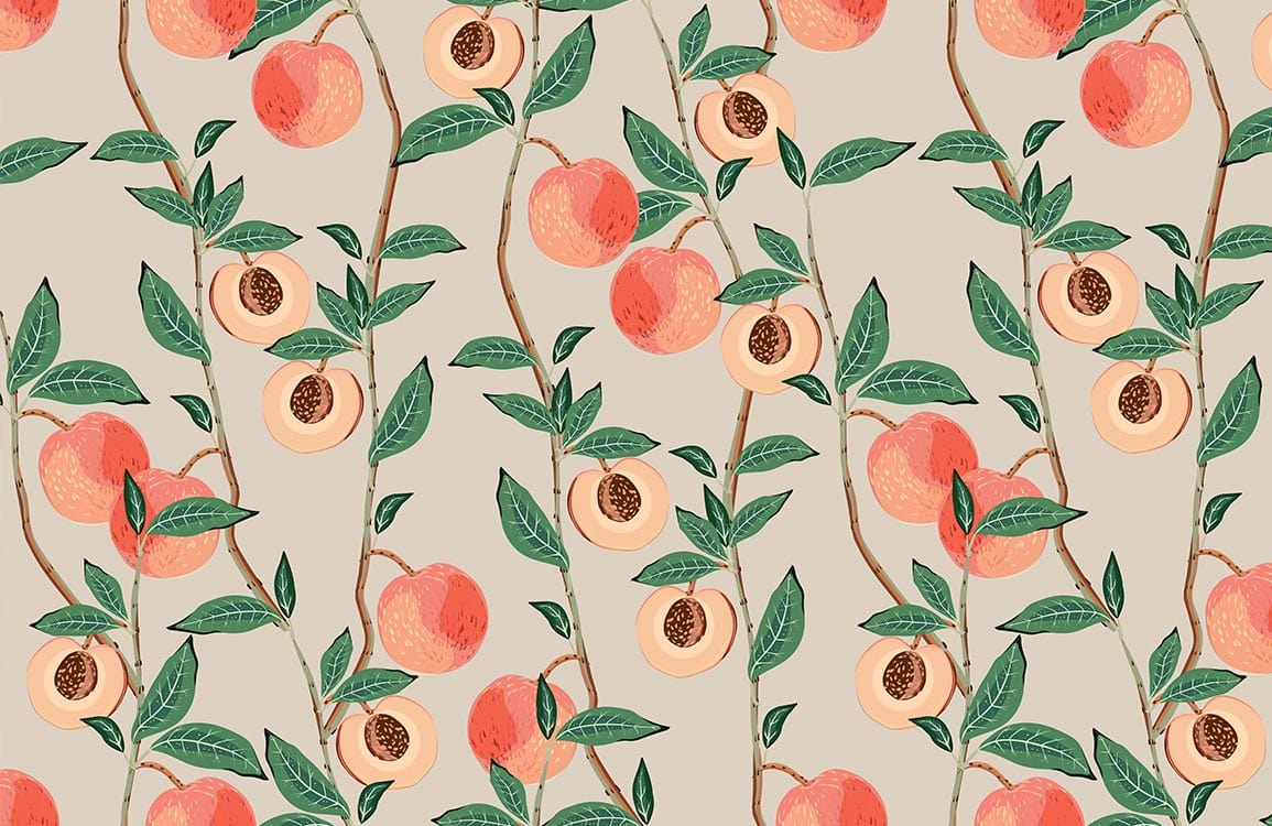 Peach Wallpaper Mural