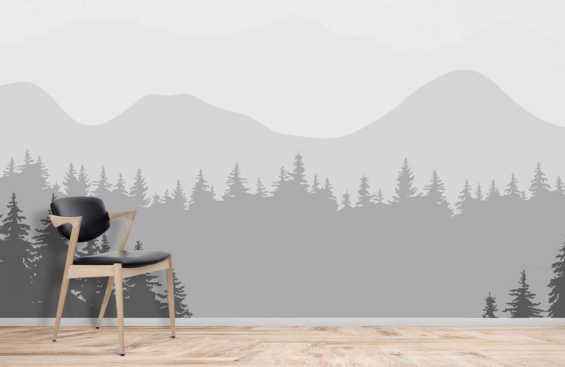 Misty Mountain Wallpaper Mural Room