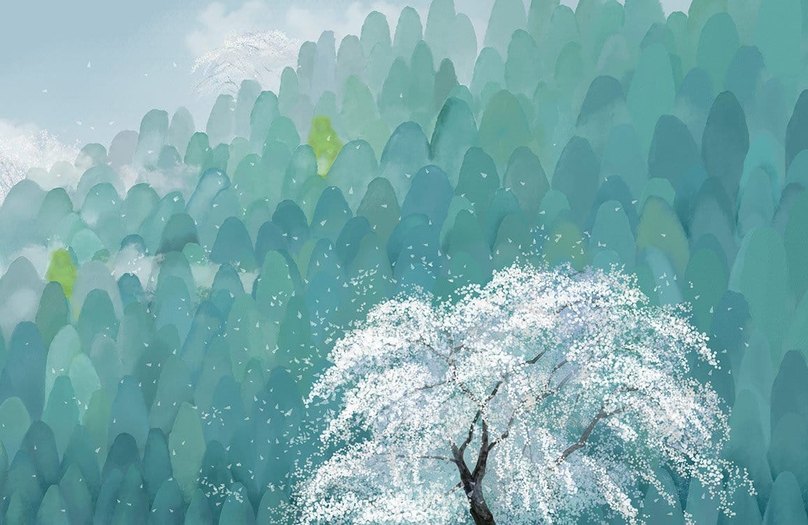 Pear Blossom Wallpaper Mural