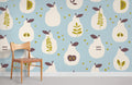 Pear Pattern Wallpaper Mural