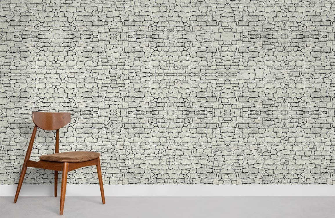 Piling Bricks Mural Wallpaper Room