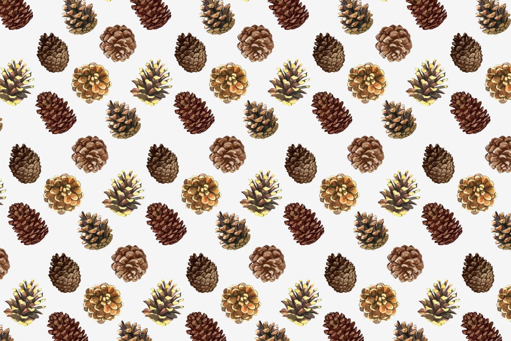 Pine Cone Pattern Wallpaper: Rustic Nature-Inspired Design in Earthy Tones