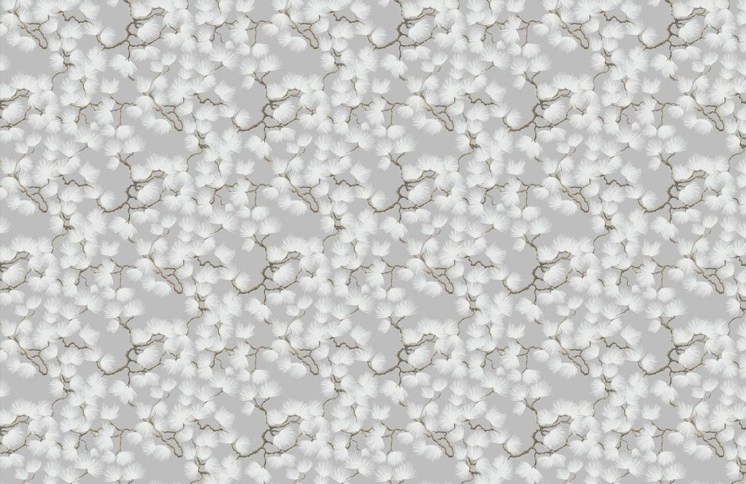 Elegant Grey Floral Pattern Wallpaper - Subtle Contemporary Botanical Design