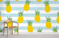 Repeat Pineapple Wallpaper Mural