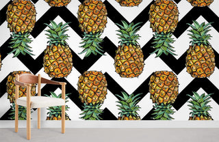Pineapple Waves Wallpaper Mural