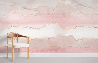 Pink Dreamy Clouds Wallpaper Mural