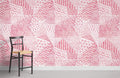 Pink Embroidery Wallpaper Mural