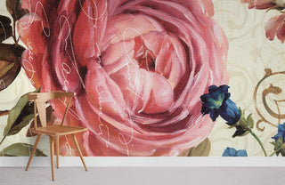 Large Pink Flower Wallpaper Mural