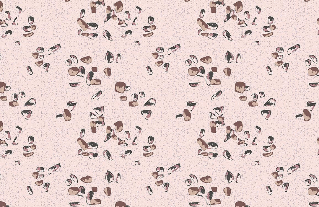 Abstract Earthy Tones Patterned Wallpaper in Modern Scandinavian Style Design