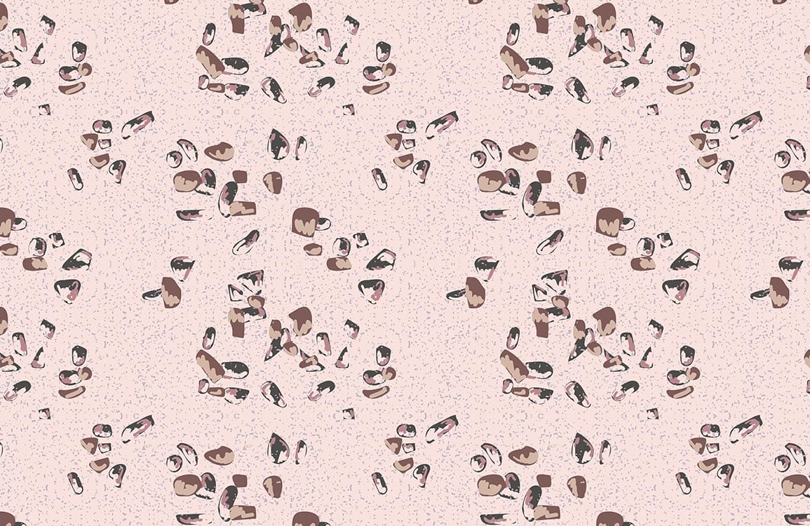 Abstract Earthy Tones Patterned Wallpaper in Modern Scandinavian Style Design