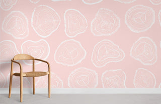 Pink Growth Ring Wallpaper Mural