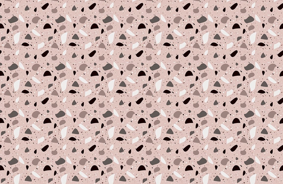 Abstract Geometric Modern Blush and Grey Patterned Mural Wallpaper Decor