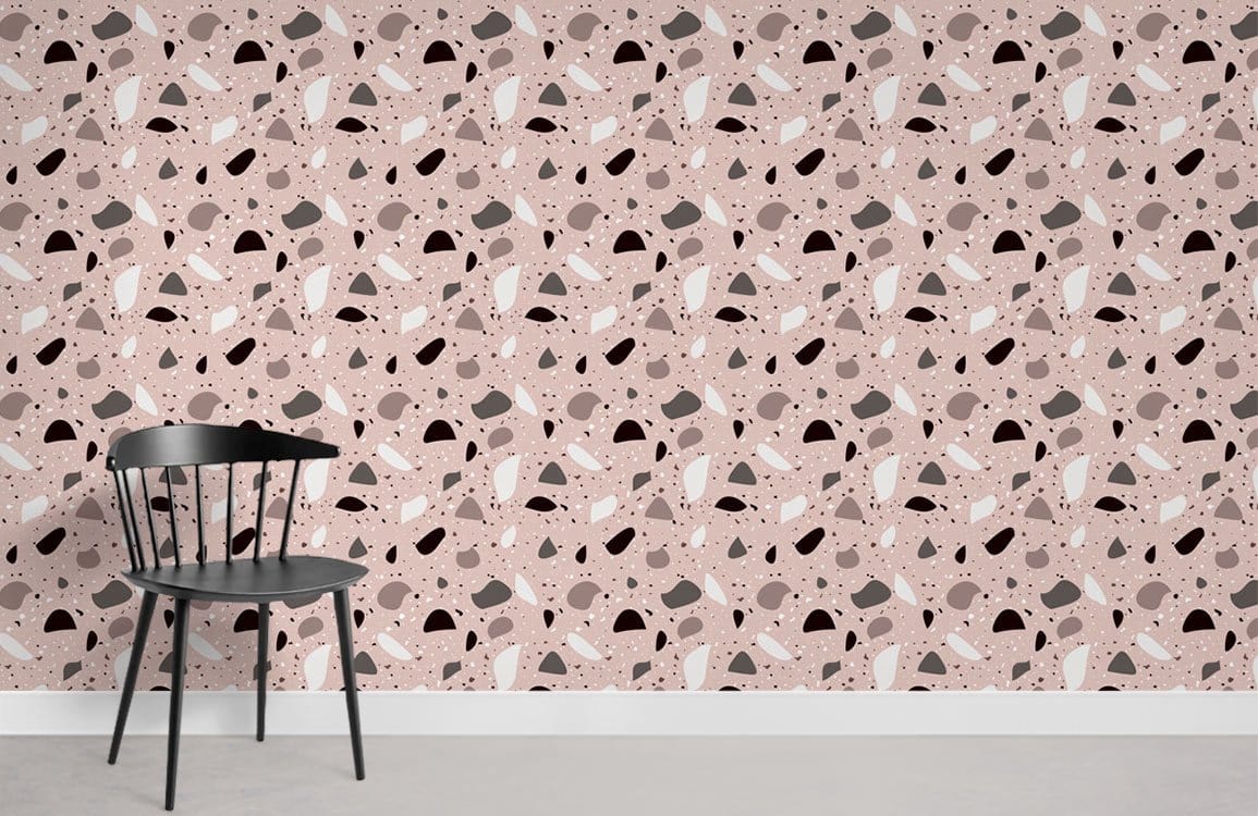 Pink Terrazzo Wallpaper Mural