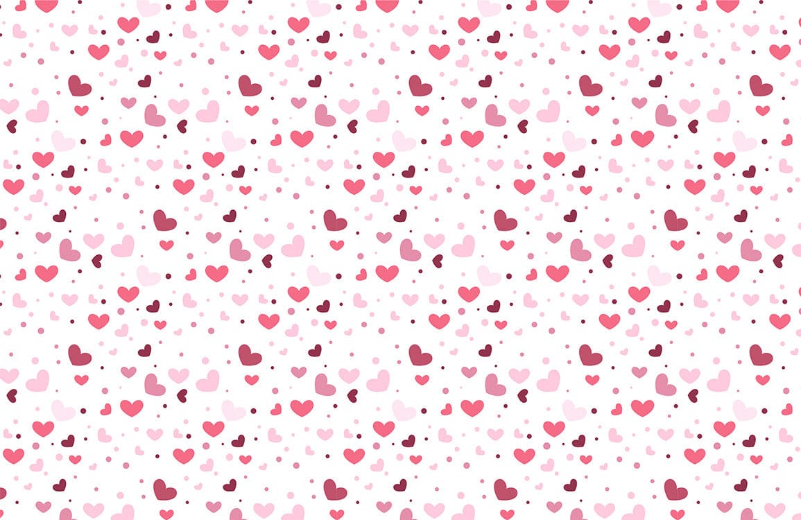 Charming Pink Hearts Pattern Wallpaper for Romantic Interior Design Décor