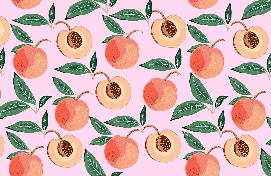 Pink Peach Wallpaper Mural