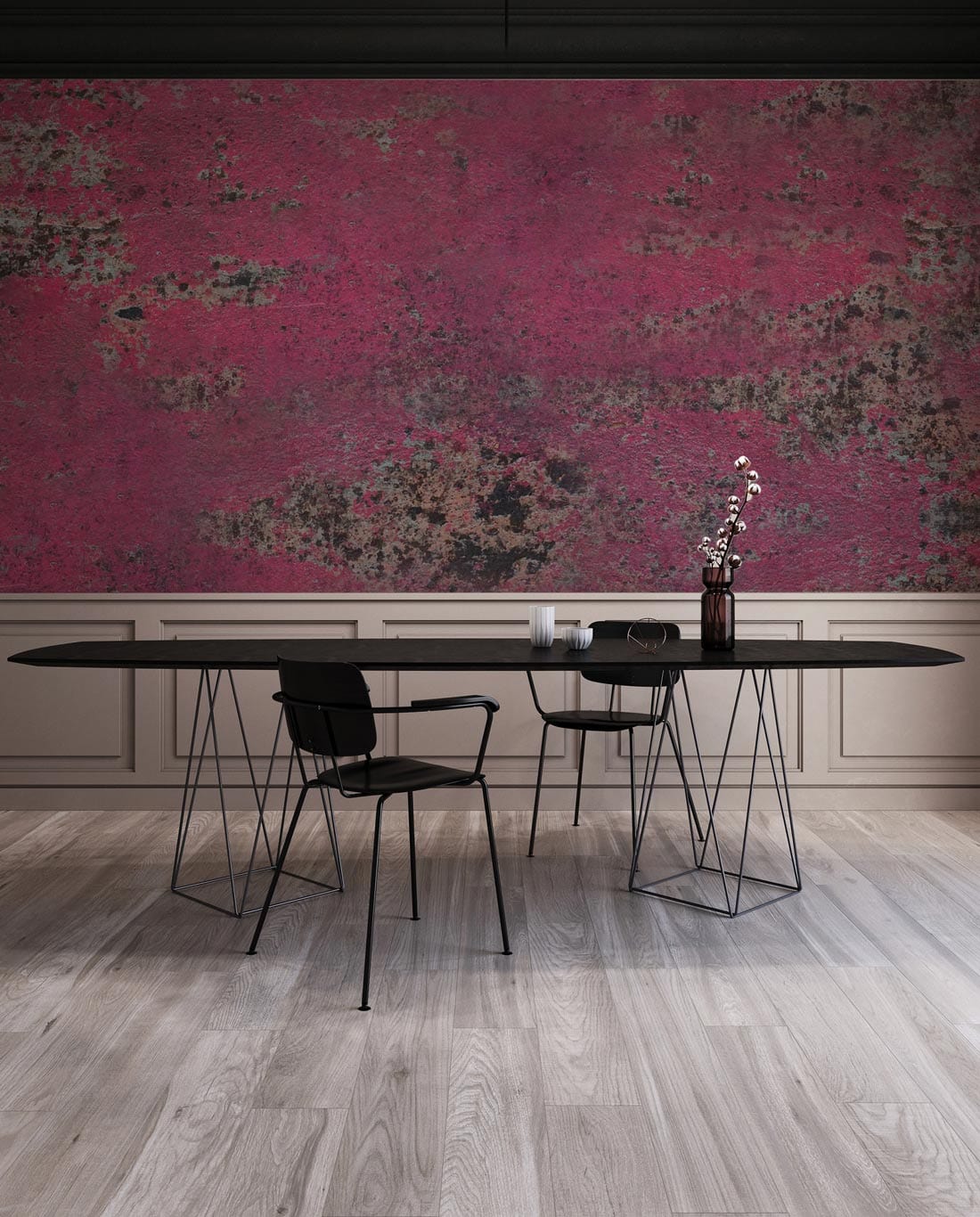 Pink Rust Wall Industrial Photo Wallpapers UK