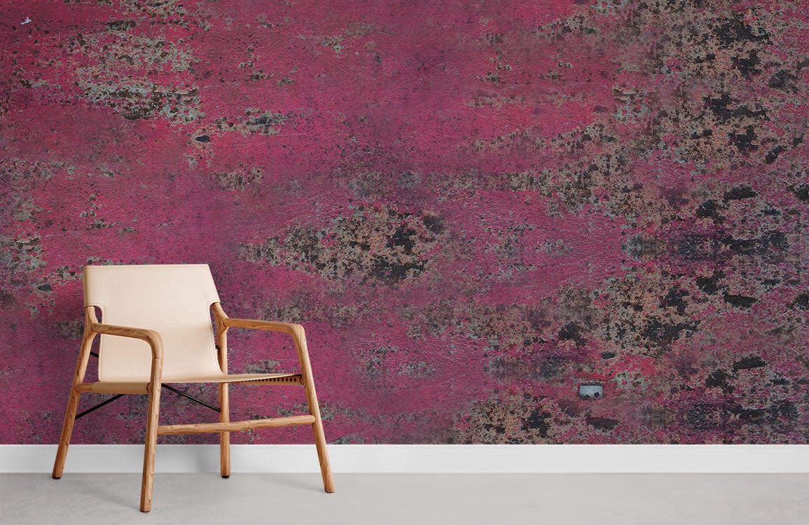 pink mottled industrial wall mural wallpaper