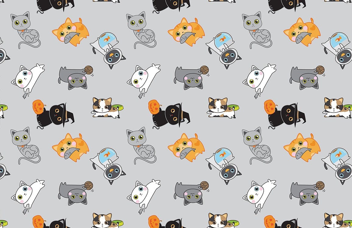 Playful Cats Wallpaper Mural