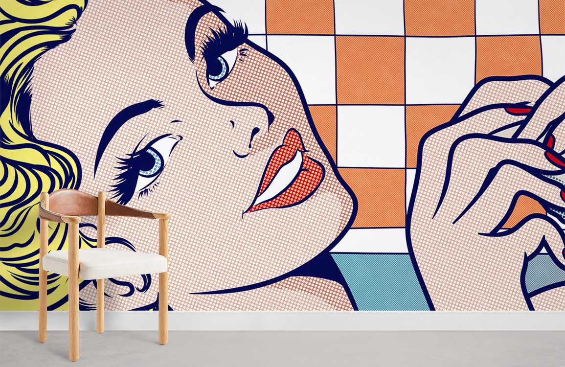 Woman Pop Art Wallpaper for Home