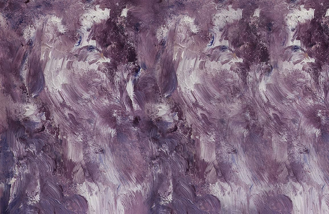 Abstract Purple and Ivory Brushstroke Wallpaper - Modern Artistic Texture Design