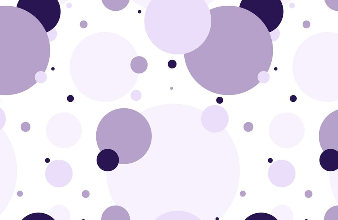Lilac and Lavender Polka Dot Contemporary Pastel Pattern Wallpaper
