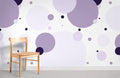 Purple Polka Dots Wallpaper Mural