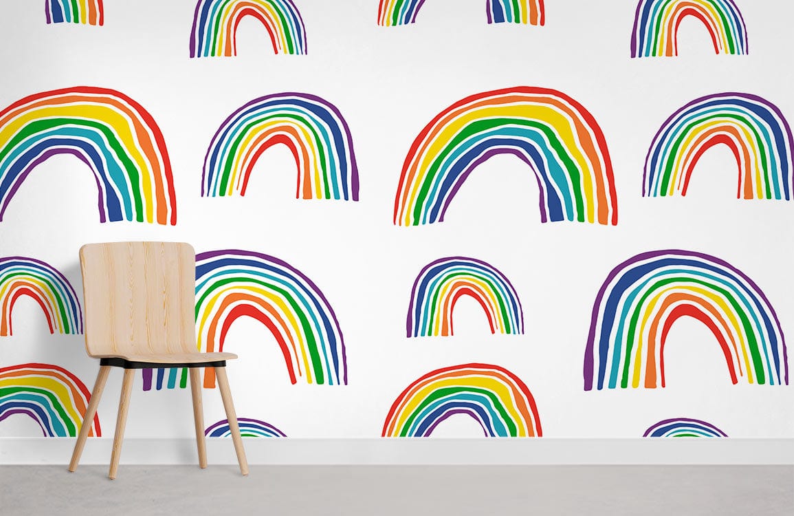 Rainbow Pattern Mural Wallpaper