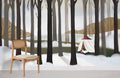 Reading in The Woods Wallpaper Mural