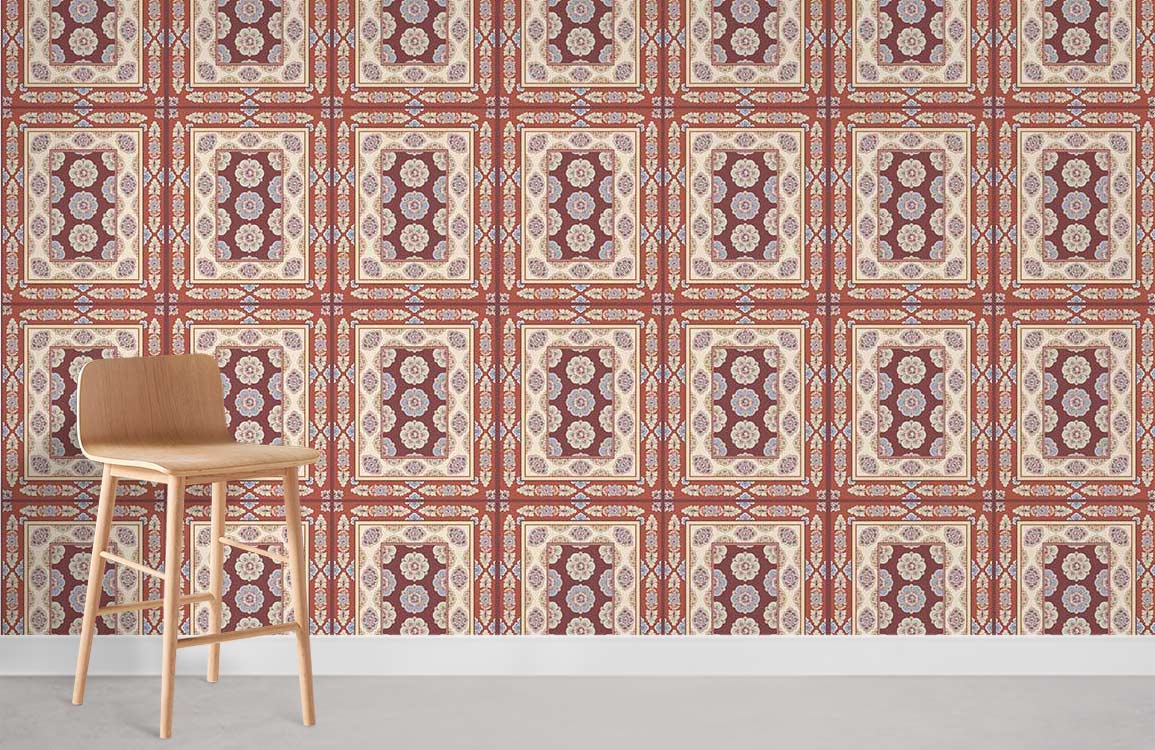 Rectangle Patterns Wallpaper Mural Room