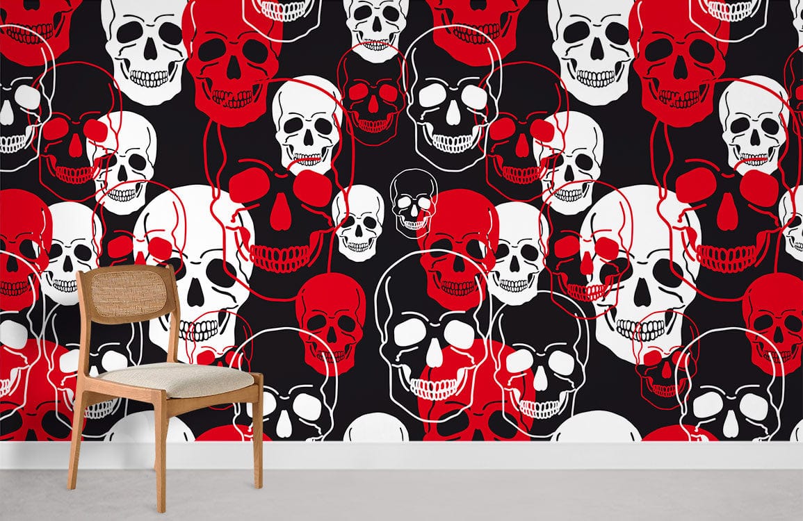Skeleton Head III Wallpaper Mural