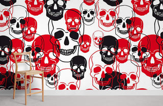 Skeleton Head Wallpaper Mural