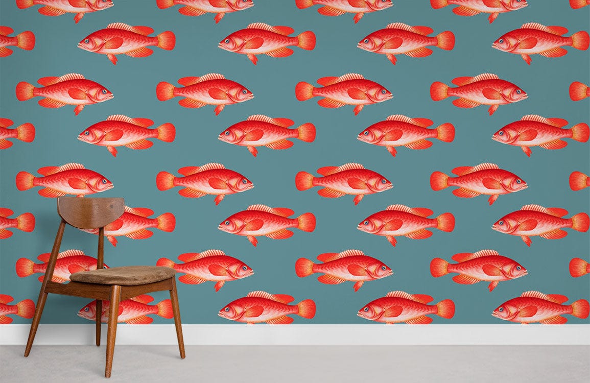 Red Carp Wallpaper Mural